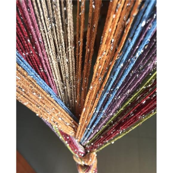 1x2 M Door String Curtain Rare Flat Thread Fringe Panel Room Divider Cute Strip - Picture 2 of 5